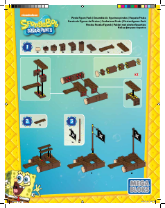 Handleiding Mega Bloks set CNH56 SpongeBob Pirate figure pack