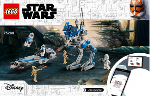 Vadovas Lego set 75280 Star Wars 501-ojo legiono klonų kariai