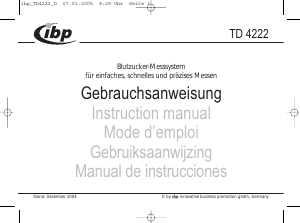 Bruksanvisning ibp TD 4222 Blodtrycksmätare