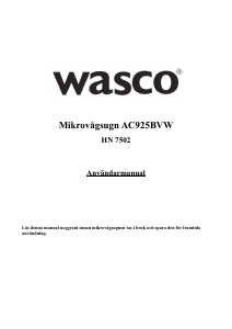 Bruksanvisning Wasco AC925BVW Mikrovågsugn