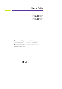 Bruksanvisning LG L1942PE-BS LCD skärm