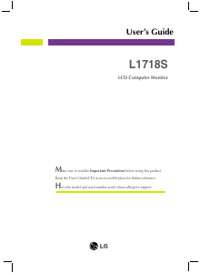 Manual LG L1718S-BN LCD Monitor