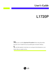 Bruksanvisning LG L1720P LCD skärm