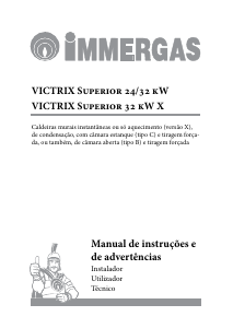 Manual Immergas Victrix Superior 32 kW Esquentador a gás