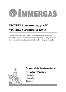 Manual Immergas Victrix Superior 32 kW X Esquentador a gás
