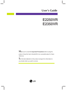 Bruksanvisning LG E2350VR-SN LCD skärm