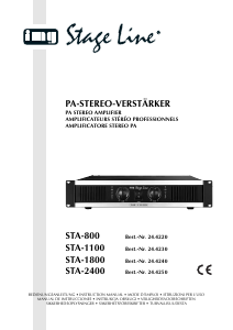 Bruksanvisning IMG Stageline STA-2400 Förstärkare