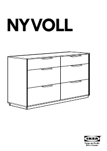 Käyttöohje IKEA NYVOLL Lipasto