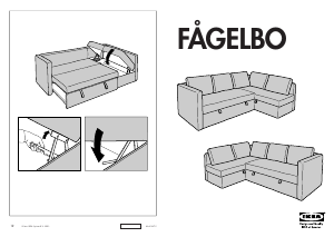 Manual IKEA FAGELBO Canapea extensibilă