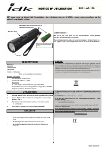 Mode d’emploi IDK LAS-170 Lampe de poche