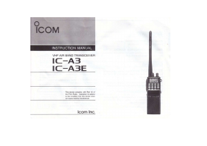 Mode d’emploi Icom IC-A3E Émetteur-récepteur