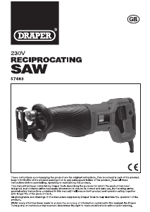 Handleiding Draper RSAW710SF Reciprozaag