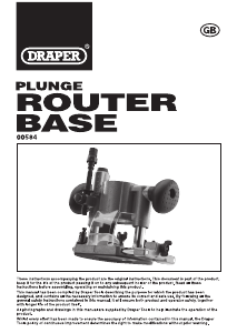 Manual Draper APR710D Plunge Router