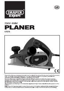 Manual Draper P950E82/4 Planer
