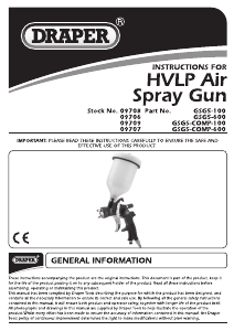 Manual Draper GSG5-600 Paint Sprayer