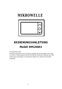 Bedienungsanleitung Gorenje BM1240AX Mikrowelle