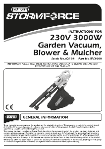 Manual Draper BV3000 Leaf Blower