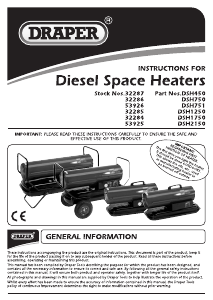Handleiding Draper DSH2150 Kachel