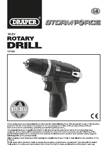 Bruksanvisning Draper CD108SF Borrskruvdragare