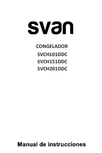 Manual de uso Svan SVCH101DDC Congelador