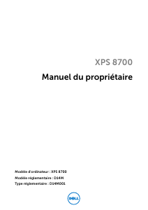 Mode d’emploi Dell XPS 8700-7145 Ordinateur de bureau