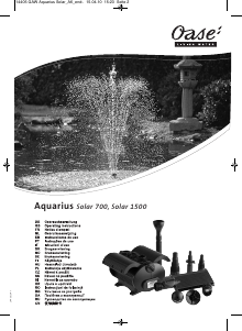Priručnik Oase Aquarius Solar 700 Pumpa za fontanu