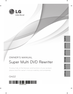 Manual LG GH22NS70 DVD Player