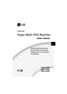 Bruksanvisning LG GSA-2164D DVD spelare