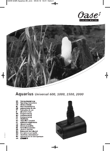 Priročnik Oase Aquarius Universal 600 Črpalka za fontano