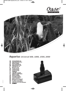 Manuál Oase Aquarius Universal 1500 Fontánové čerpadlo