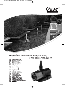 Manuál Oase Aquarius Universal 4000 Fontánové čerpadlo