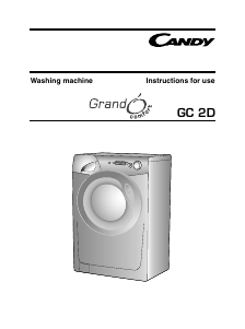Handleiding Candy GC 1662D1/1-80 Wasmachine