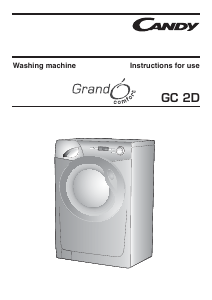 Handleiding Candy GC 1562D1/1-80 Wasmachine