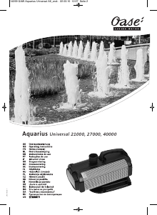 Käyttöohje Oase Quarius Universal 21000 Suihkulähdepumppu