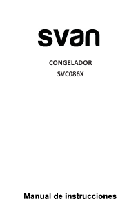 Manual de uso Svan SVC086X Congelador