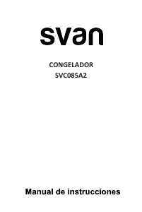 Manual de uso Svan SVC085A2 Congelador