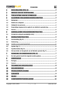 Handleiding Powerplus POWX350 Verfspuit