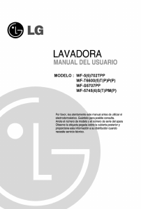 Manual de uso LG WF-5745SPM Lavadora