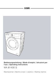 Bedienungsanleitung SIBIR WA 81430 S Waschmaschine