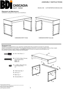 Handleiding BDI Cascadia 6201 Bureau