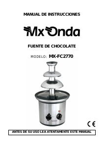 Manual MX Onda MX-FC2770 Fonte de chocolate