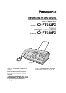 Manual Panasonic KX-FT982FX Fax Machine