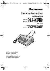 Handleiding Panasonic KX-FT907BX Faxapparaat
