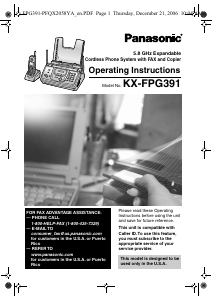 Handleiding Panasonic KX-FPG391 Faxapparaat