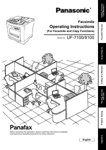 Manual Panasonic UF-7100 Panafax Fax Machine