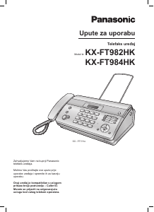 Priručnik Panasonic KX-FT984HK Faks uređaj