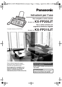 Manuale Panasonic KX-FP205JT Fax