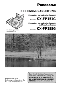 Bedienungsanleitung Panasonic KX-FP151G Faxmaschine