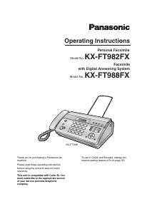 Manual Panasonic KX-FT988FX Fax Machine