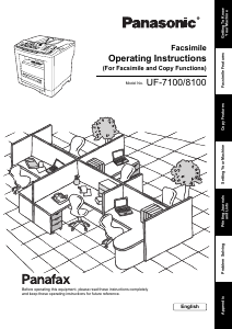 Handleiding Panasonic UF-8100 Panafax Faxapparaat